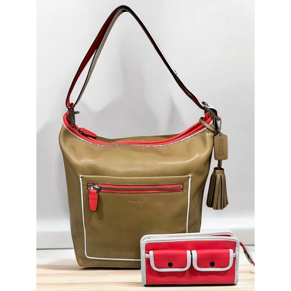 Coach 22414 Legacy Large Duffle Bag & 48885 Legacy Zip Wallet